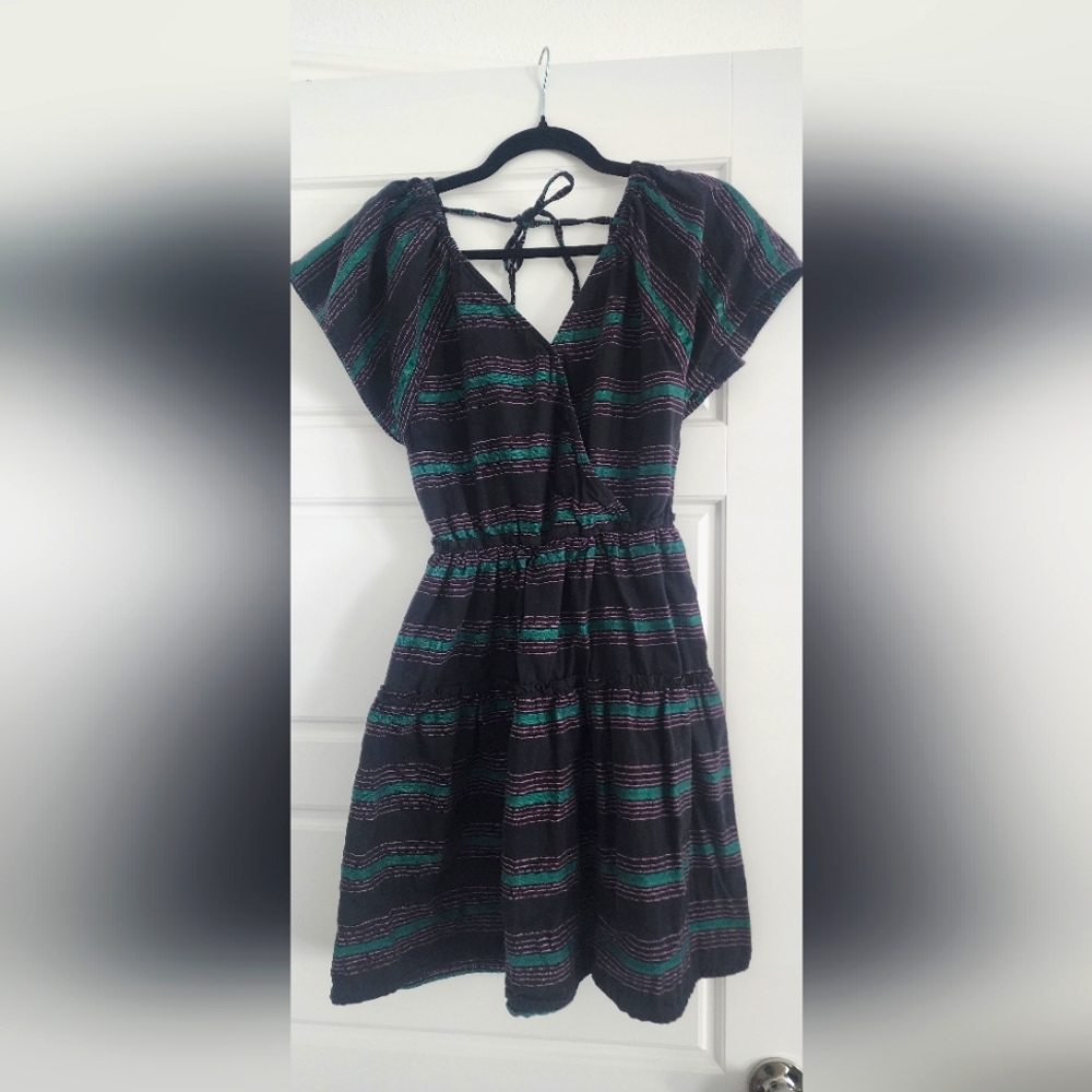 Wrangler Retro dress. Black striped dress